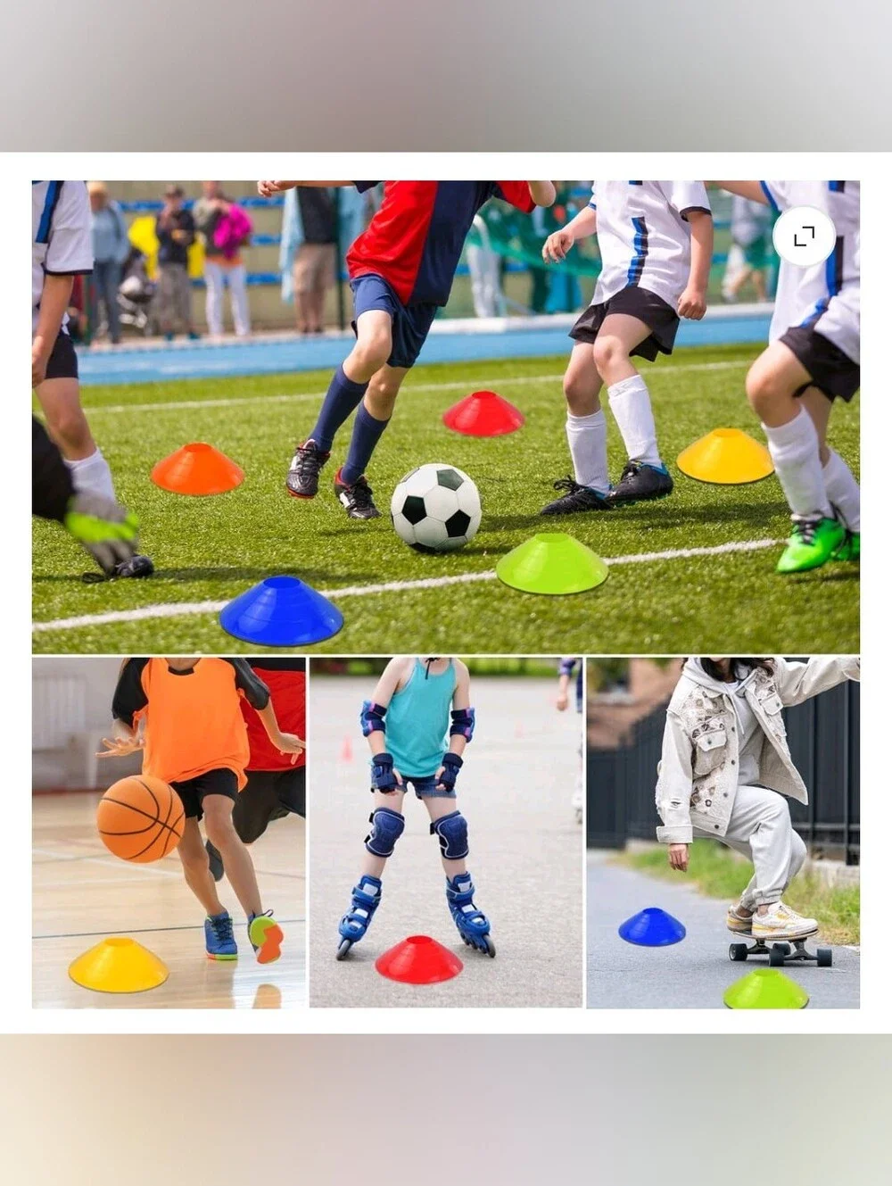 30 Pcs Disc Cones Training Cones Agility Soccer Cones with Carry Bag for Trainin